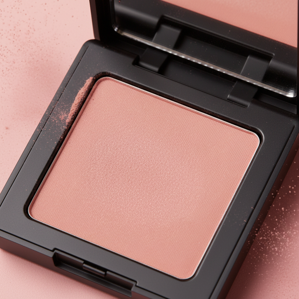 Petal Flush Blush - macro close-up of silky pressed powder texture