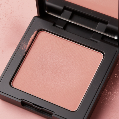 Petal Flush Blush - macro close-up of silky pressed powder texture